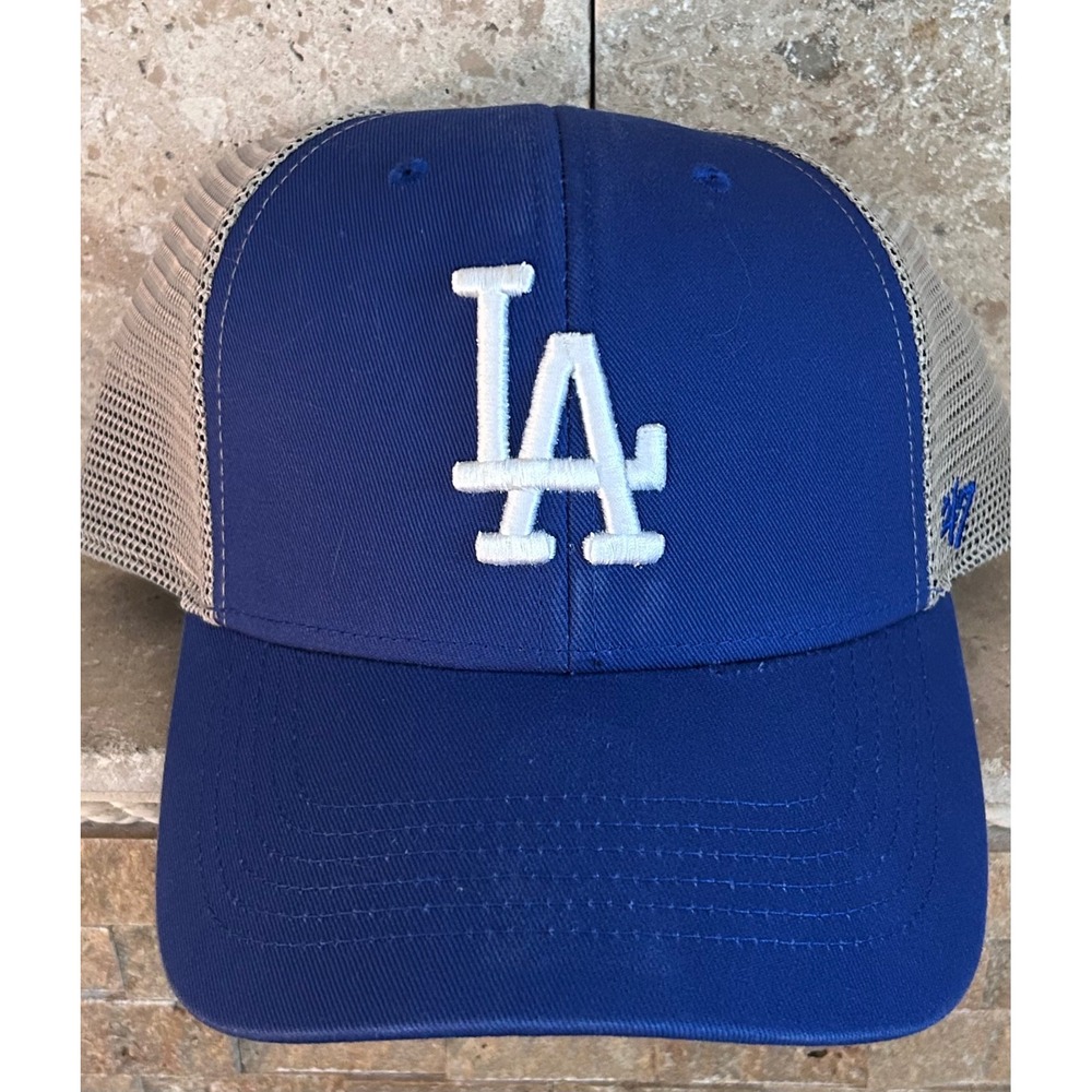 47 Brand Los Angeles‎ Dodgers Trucker Hat Mens Royal Blue Snapback LA Mesh Cap